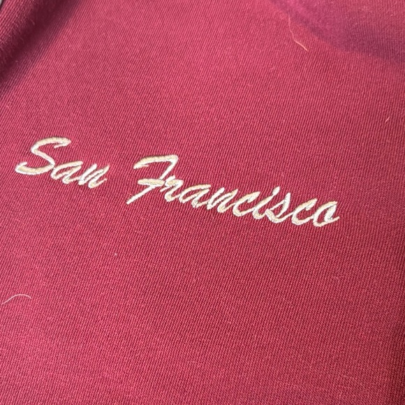 Burgundy and Gray Varsity Jacket - Picture 3 of 11